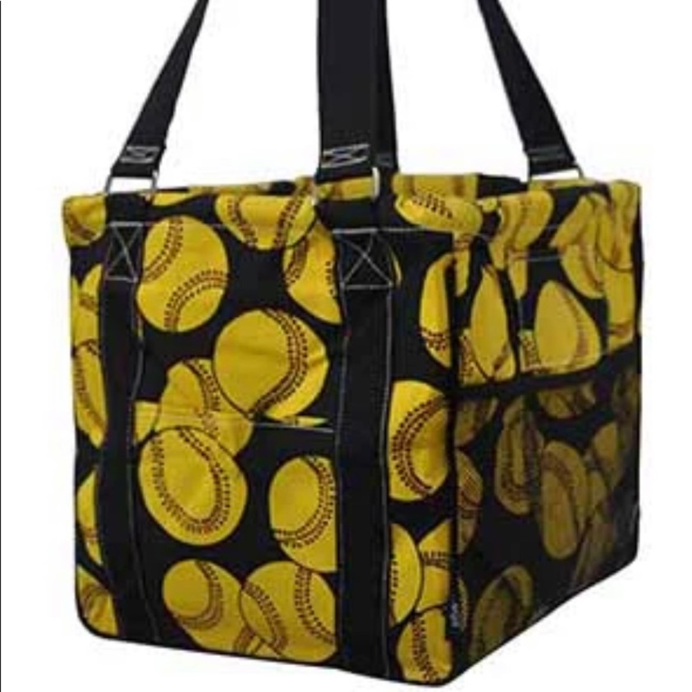 🥎🥎🥎 SOFTBALL UTILITY OPEN TOP TOTE BAG 🥎🥎🥎